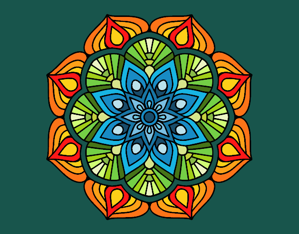 Un mandala de flor oriental