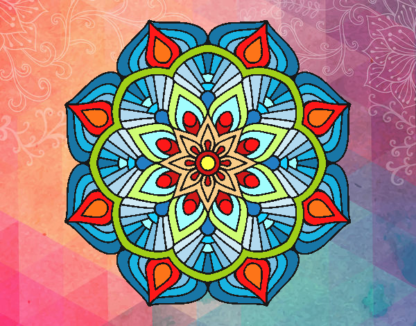 Un mandala de flor oriental