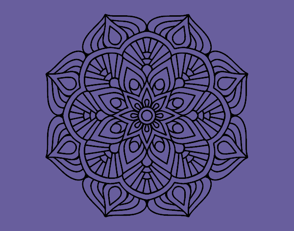 Un mandala de flor oriental