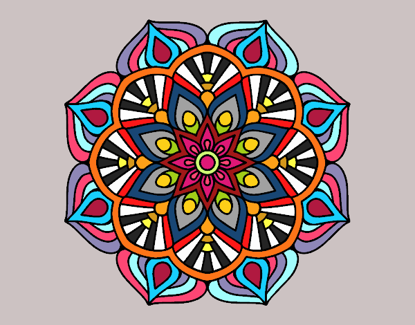 Un mandala de flor oriental