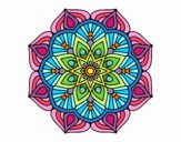 Un mandala de flor oriental