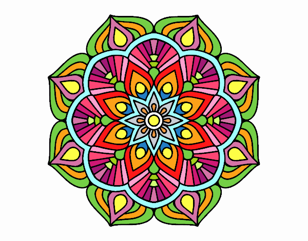 Un mandala de flor oriental