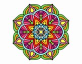 Un mandala de flor oriental