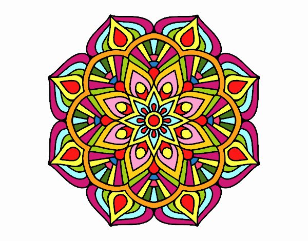 Un mandala de flor oriental