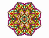 Un mandala de flor oriental