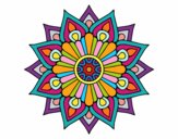 Un mandala destello floral