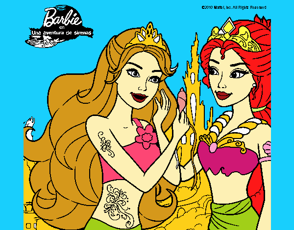 Barbie se despiede de la reina sirena