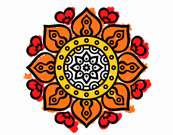 Mandala corazones árabes