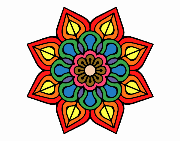 Mandala de flor sencilla