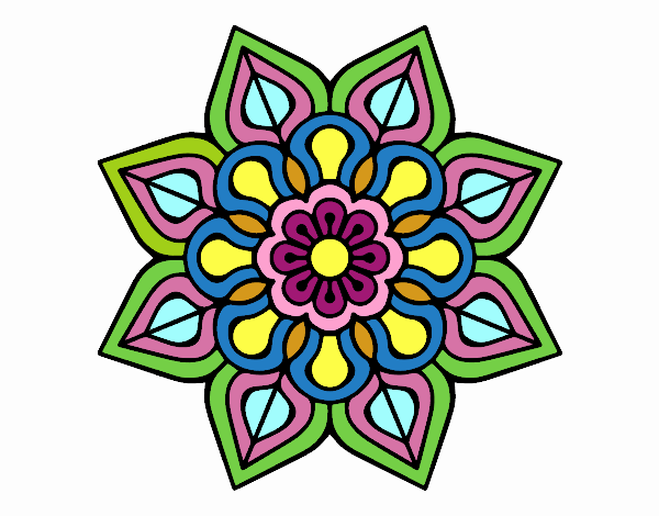 Mandala de flor sencilla