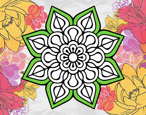 Mandala de flor sencilla