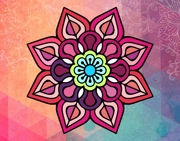 Mandala de flor sencilla