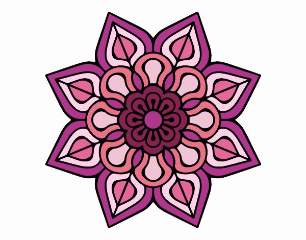 Mandala de flor sencilla