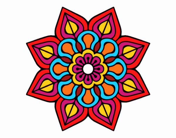 Mandala de flor sencilla