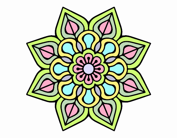 Mandala de flor sencilla