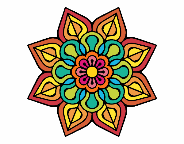 Mandala de flor sencilla