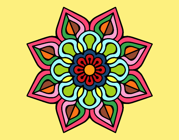 Mandala de flor sencilla