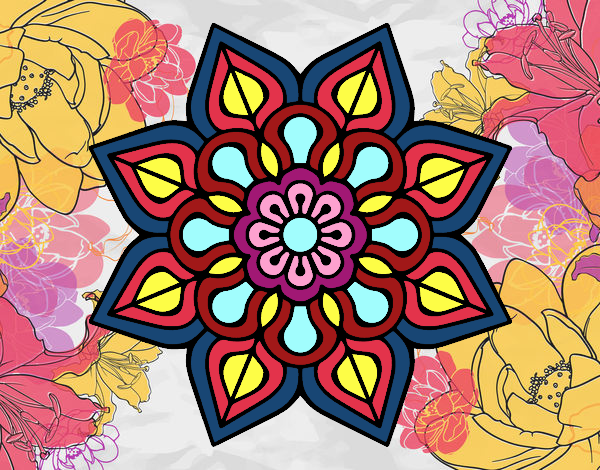 Mandala de flor sencilla