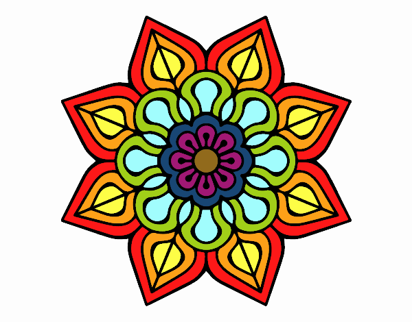 Mandala de flor sencilla