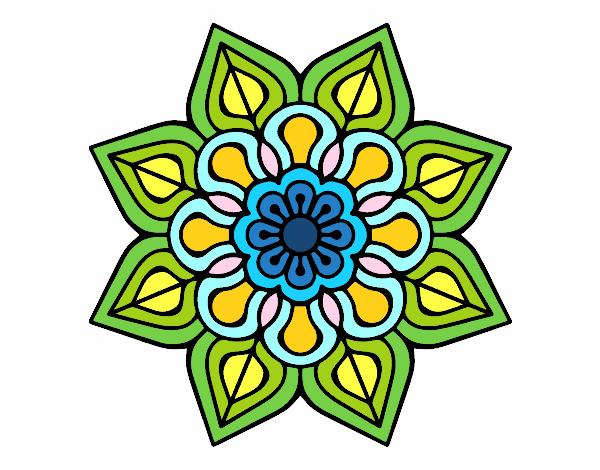 Mandala de flor sencilla