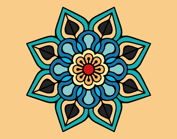 Mandala de flor sencilla