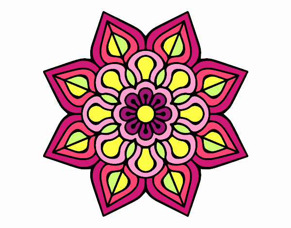 Mandala de flor sencilla