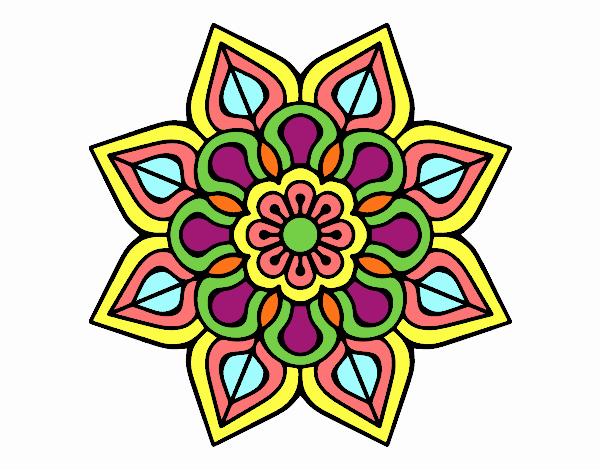 Mandala de flor sencilla