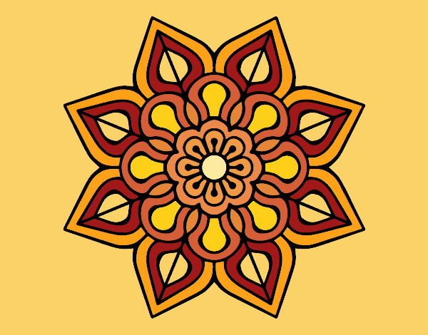 Mandala de flor sencilla