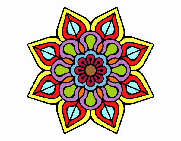 Mandala de flor sencilla