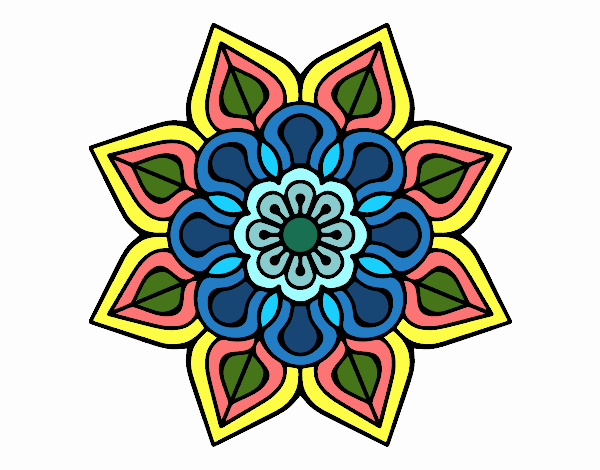 Mandala de flor sencilla