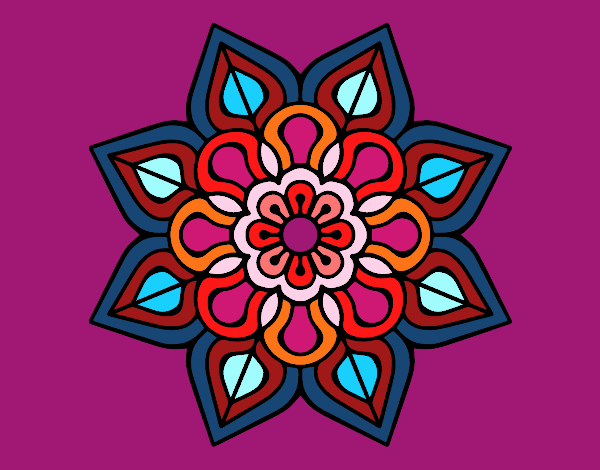 Mandala de flor sencilla