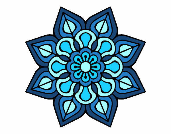 Mandala de flor sencilla