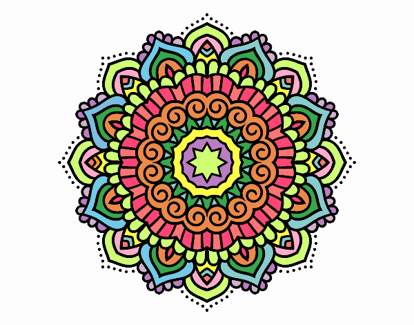 Mandala estrella decorada