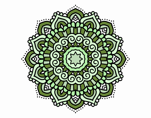 Mandala estrella decorada