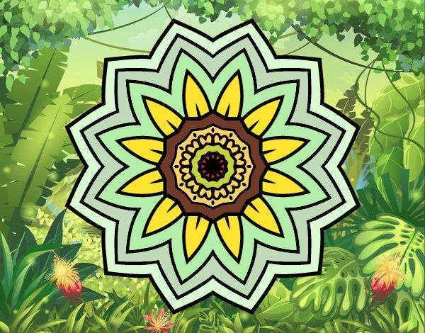 Mandala flor de girasol