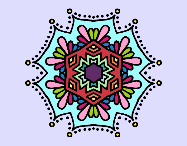 Mandala flor simétrica