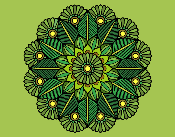 Mandala jardín vegetal