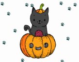 Un gatito de Halloween