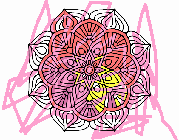 Un mandala de flor oriental