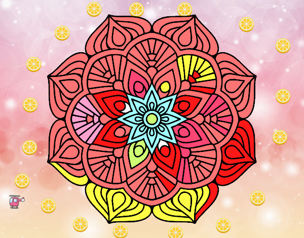 Un mandala de flor oriental