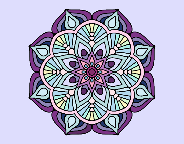 Un mandala de flor oriental