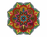 Un mandala de flor oriental