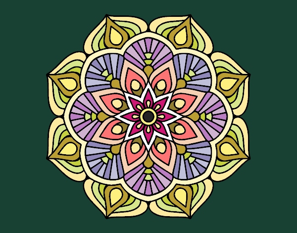 Un mandala de flor oriental