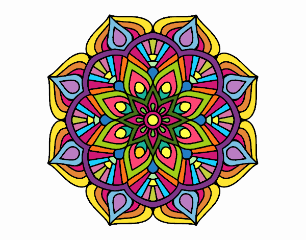 Un mandala de flor oriental