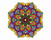 Un mandala de flor oriental