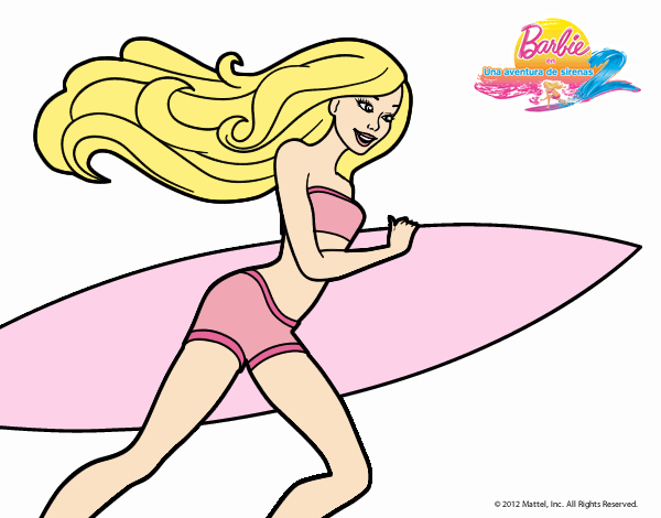 Barbie corre al agua