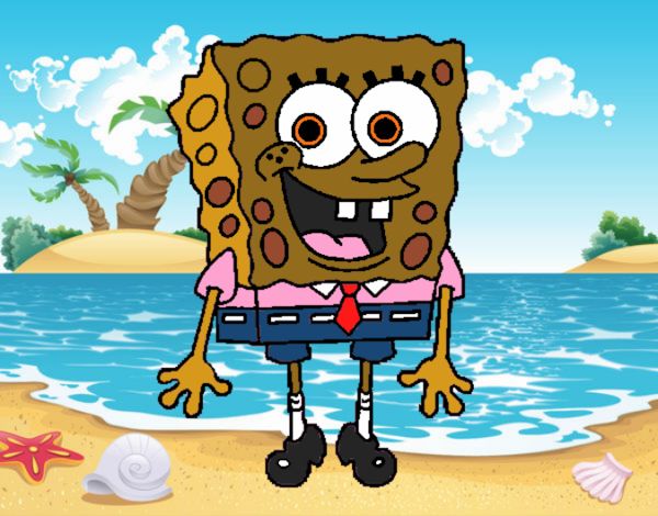 Bob Esponja bronceado parodístico 