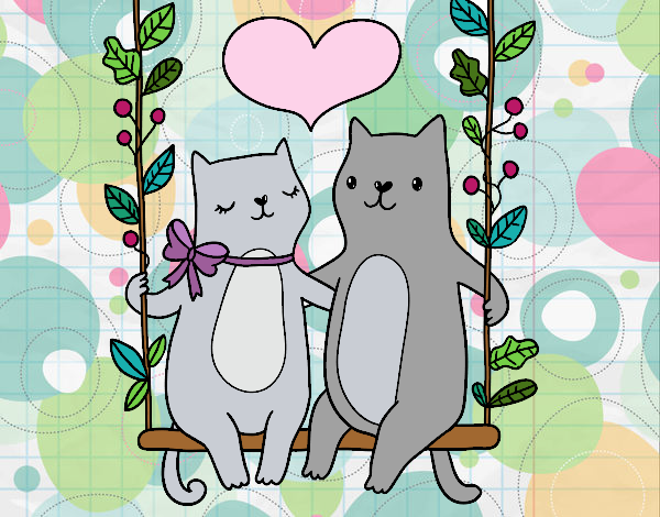 Gatitos enamorados