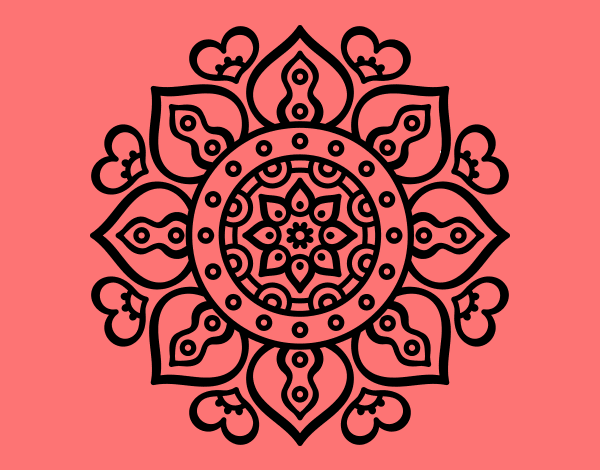 Mandala corazones árabes