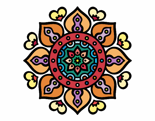 Mandala corazones árabes